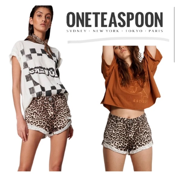 ONE teaspoon Animal Bandit Mid Waist Shorts - Picture 6 of 16